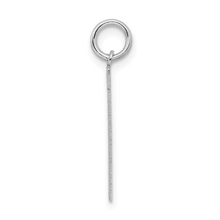 Sterling Silver Rhodium-plated Medium Satin Number 31 Charm