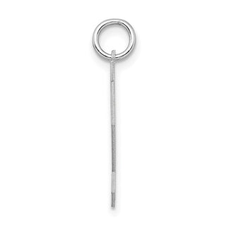 Sterling Silver Rhodium-plated Medium Satin Number 32 Charm