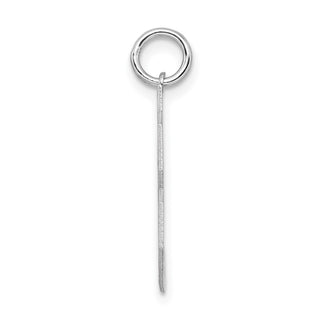 Sterling Silver Rhodium-plated Medium Satin Number 33 Charm