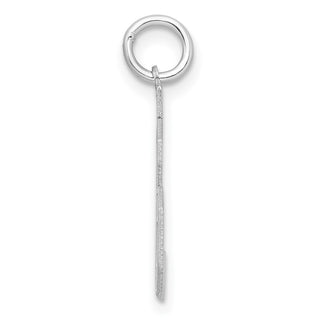 Sterling Silver Rhodium-plated Medium Satin Number 36 Charm
