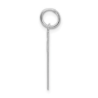 Sterling Silver Rhodium-plated Medium Satin Number 37 Charm