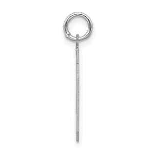 Sterling Silver Rhodium-plated Medium Satin Number 40 Charm