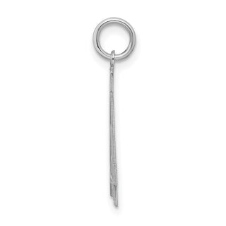 Sterling Silver Rhodium-plated Medium Satin Number 54 Charm