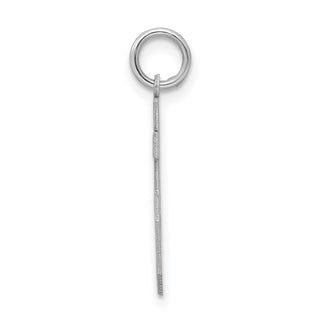 Sterling Silver Rhodium-plated Medium Satin Number 55 Charm