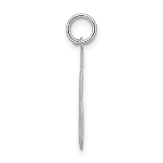 Sterling Silver Rhodium-plated Medium Satin Number 56 Charm