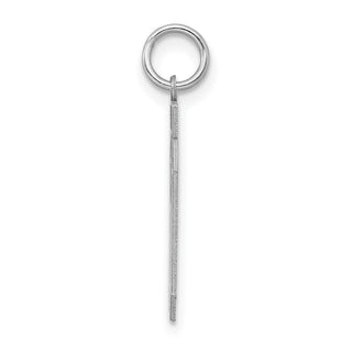 Sterling Silver Rhodium-plated Medium Satin Number 60 Charm