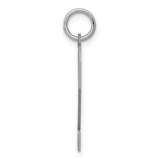 Sterling Silver Rhodium-plated Large Satin Number 2 Charm