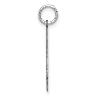 Sterling Silver Rhodium-plated Large Satin Number 4 Charm