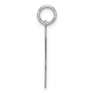 Sterling Silver Rhodium-plated Large Satin Number 7 Charm