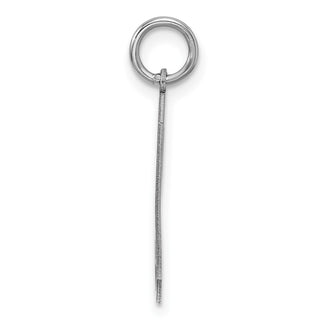 Sterling Silver Rhodium-plated Large Satin Number 9 Charm