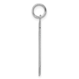 Sterling Silver Rhodium-plated Large Satin Number 10 Charm
