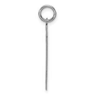 Sterling Silver Rhodium-plated Large Satin Number 11 Charm