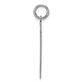 Sterling Silver Rhodium-plated Large Satin Number 11 Charm