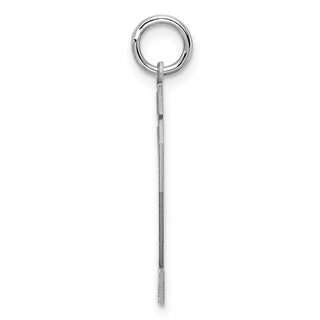 Sterling Silver Rhodium-plated Large Satin Number 12 Charm