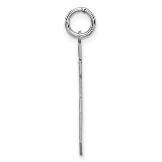 Sterling Silver Rhodium-plated Large Satin Number 15 Charm