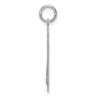 Sterling Silver Rhodium-plated Large Satin Number 24 Charm