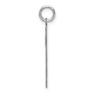 Sterling Silver Rhodium-plated Large Satin Number 29 Charm