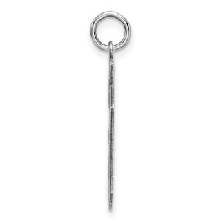 Sterling Silver Rhodium-plated Large Satin Number 30 Charm