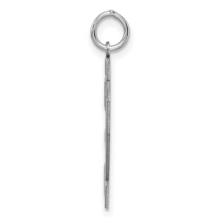 Sterling Silver Rhodium-plated Large Satin Number 32 Charm