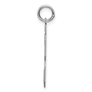 Sterling Silver Rhodium-plated Large Satin Number 33 Charm