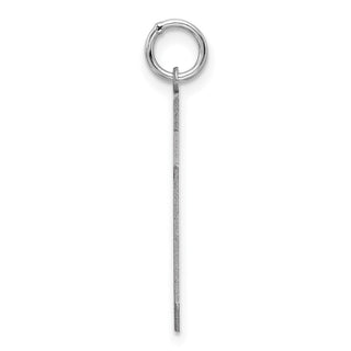 Sterling Silver Rhodium-plated Large Satin Number 40 Charm