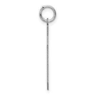 Sterling Silver Rhodium-plated Large Satin Number 40 Charm