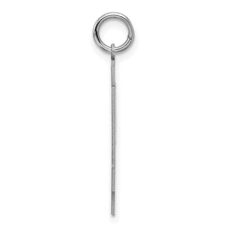 Sterling Silver Rhodium-plated Large Satin Number 44 Charm