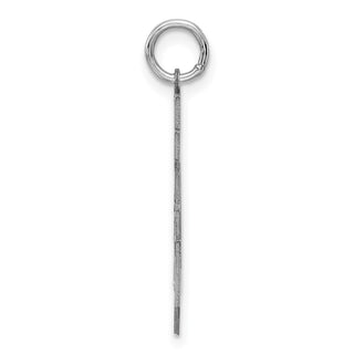 Sterling Silver Rhodium-plated Large Satin Number 45 Charm