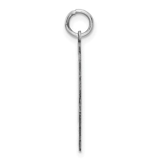 Sterling Silver Rhodium-plated Large Satin Number 48 Charm