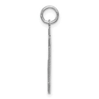 Sterling Silver Rhodium-plated Large Satin Number 50 Charm