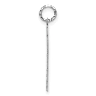 Sterling Silver Rhodium-plated Large Satin Number 54 Charm