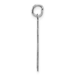 Sterling Silver Rhodium-plated Large Satin Number 85 Charm