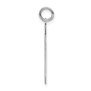Sterling Silver Rhodium-plated Large Satin Number 90 Charm