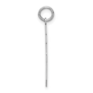 Sterling Silver Rhodium-plated Large Satin Number 95 Charm