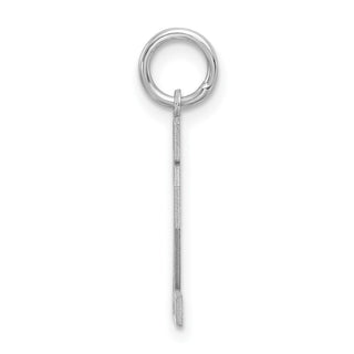 Sterling Silver Rhodium-plated Small Satin Number 12 Charm