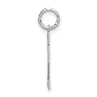 Sterling Silver Rhodium-plated Small Satin Number 12 Charm