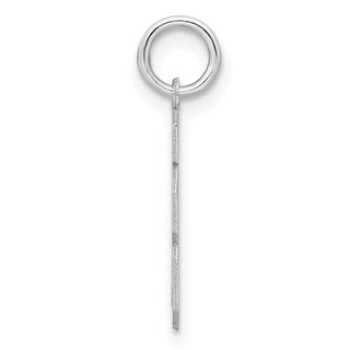 Sterling Silver Rhodium-plated Small Satin Number 18 Charm