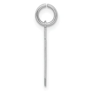Sterling Silver Rhodium-plated Small Satin Number 20 Charm