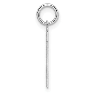 Sterling Silver Rhodium-plated Small Satin Number 21 Charm