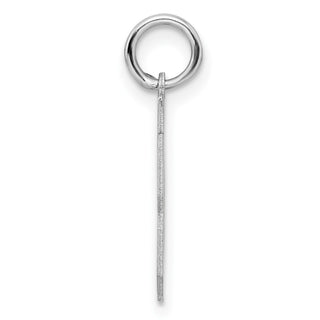 Sterling Silver Rhodium-plated Small Satin Number 23 Charm
