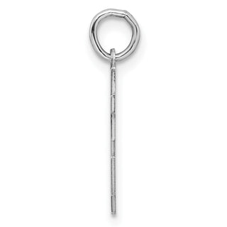 Sterling Silver Rhodium-plated Small Satin Number 25 Charm