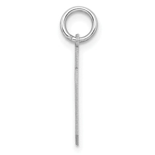 Sterling Silver Rhodium-plated Small Satin Number 30 Charm