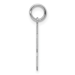 Sterling Silver Rhodium-plated Small Satin Number 33 Charm