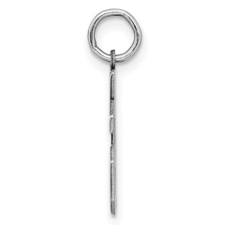 Sterling Silver Rhodium-plated Small Satin Number 36 Charm