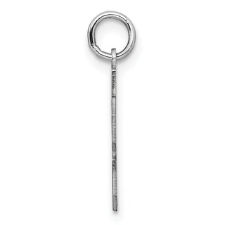 Sterling Silver Rhodium-plated Small Satin Number 38 Charm