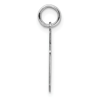 Sterling Silver Rhodium-plated Small Satin Number 40 Charm