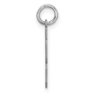 Sterling Silver Rhodium-plated Small Satin Number 43 Charm