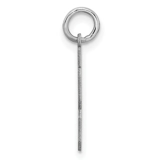 Sterling Silver Rhodium-plated Small Satin Number 43 Charm