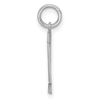 Sterling Silver Rhodium-plated Small Satin Number 44 Charm
