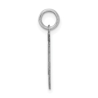 Sterling Silver Rhodium-plated Small Satin Number 45 Charm